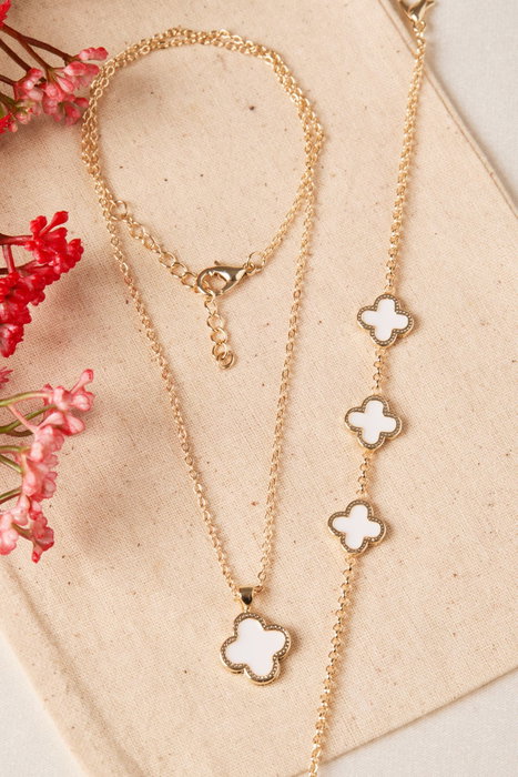 Heliophilia Silver Conjunto de Collar y Pulsera Dorado CSET9831